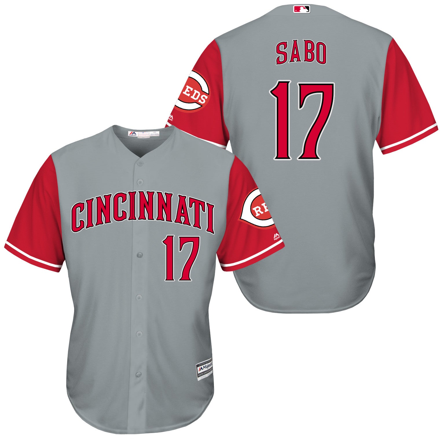 Chris Sabo Cincinnati Reds grey jersey