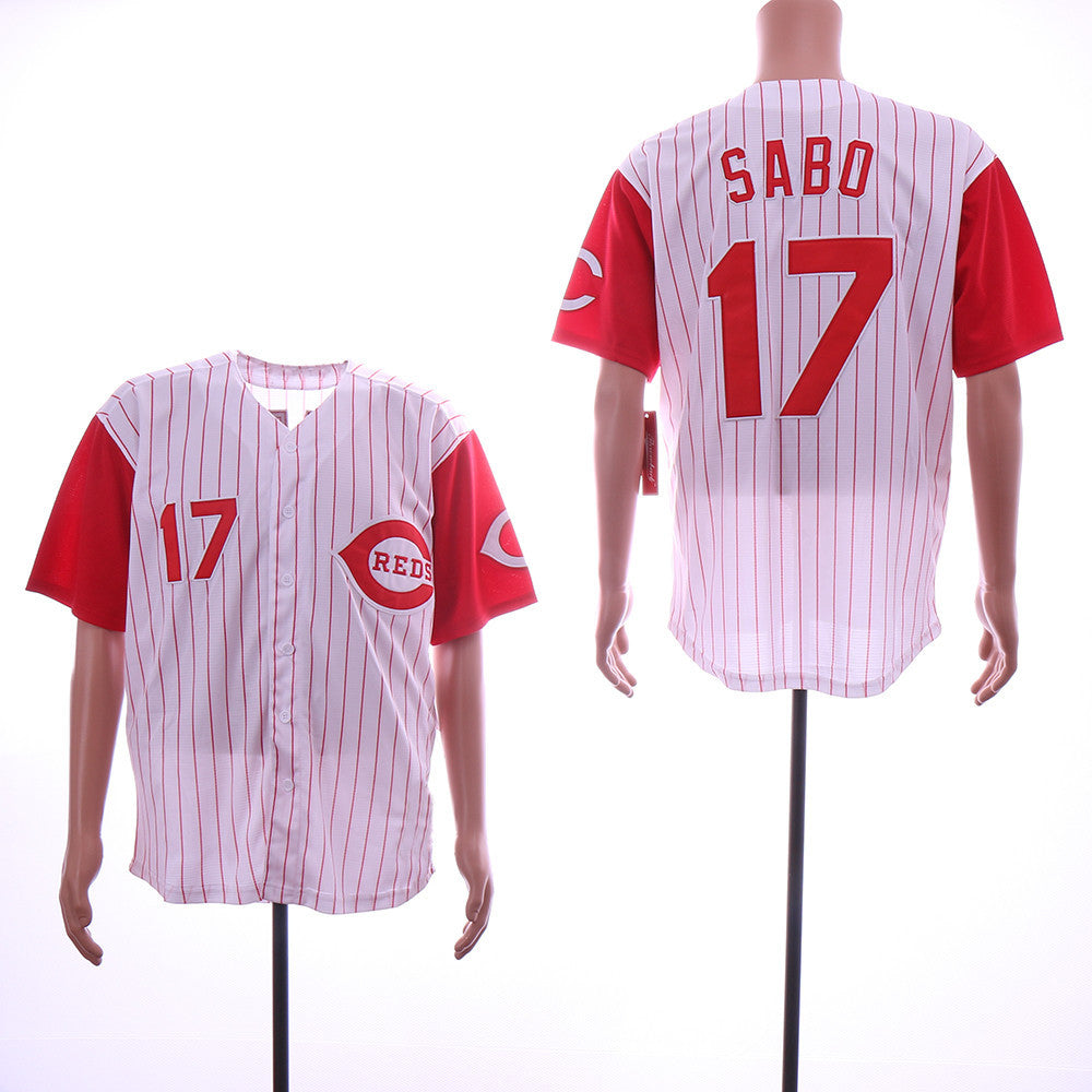 Chris Sabo Cincinnati Reds white Throwback jersey