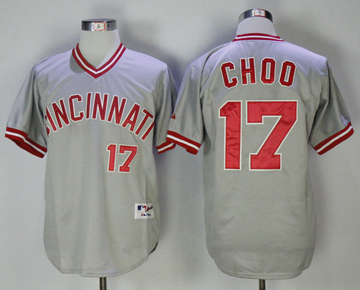 Shin-Soo Choo Cincinnati Reds gray Throwback jersey