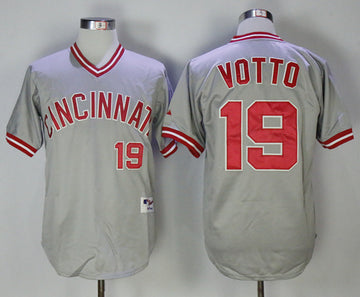 Joey Votto Cincinnati Reds gray Throwback jersey