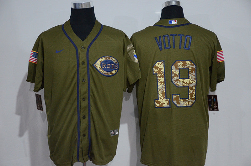 Joey Votto Cincinnati Reds olive jersey
