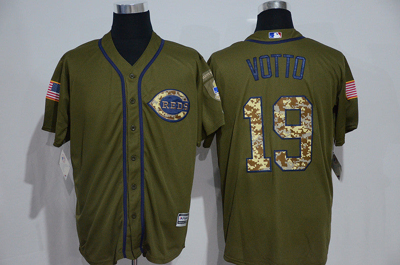 Joey Votto Cincinnati Reds olive jersey