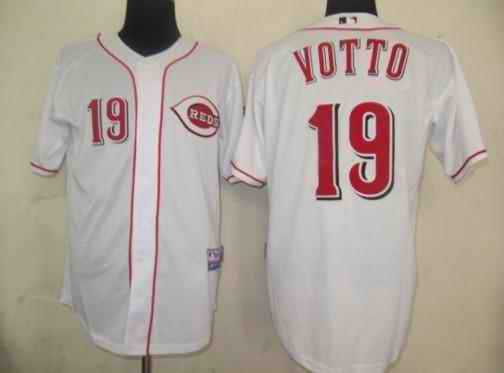 Votto Cincinnati Reds white jersey