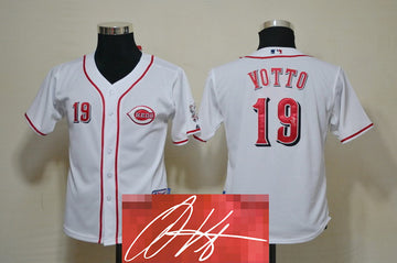 Votto Cincinnati Reds white jersey