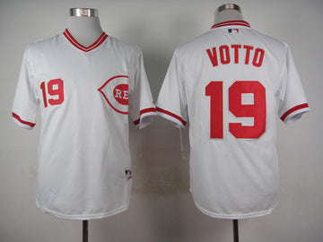 Votto Cincinnati Reds white Throwback jersey