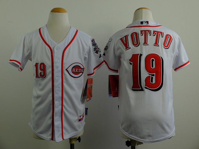 Votto Cincinnati Reds white jersey