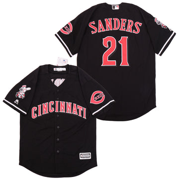 Deion Sanders Cincinnati Reds black jersey