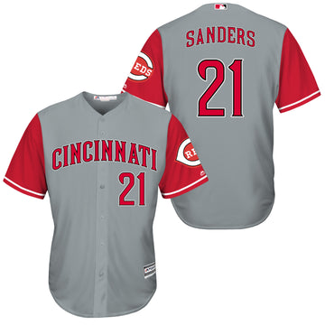 Deion Sanders Cincinnati Reds grey jersey