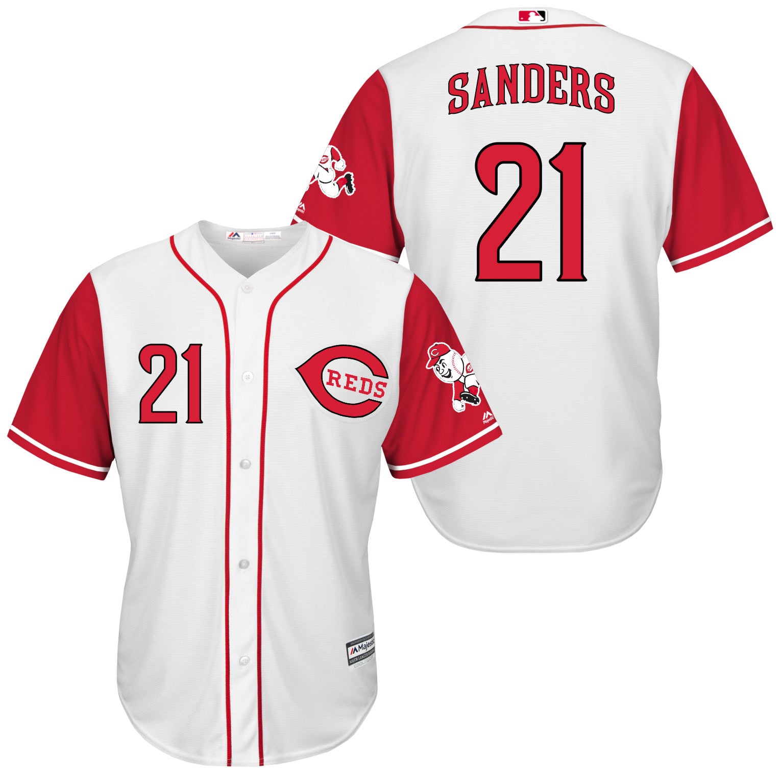 Deion Sanders Cincinnati Reds white jersey