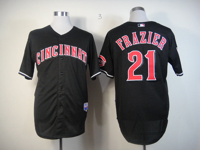 Frazier Cincinnati Reds black Fashion jersey