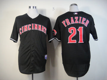 Frazier Cincinnati Reds black Fashion jersey