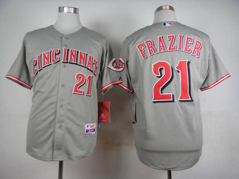 Frazier Cincinnati Reds grey jersey