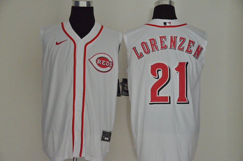 Michael Lorenzen Cincinnati Reds white jersey