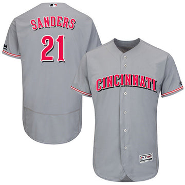 Reggie Sanders Cincinnati Reds gray jersey