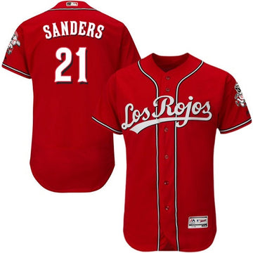 Reggie Sanders Cincinnati Reds red Alternate jersey