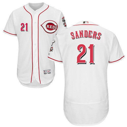 Reggie Sanders Cincinnati Reds white jersey