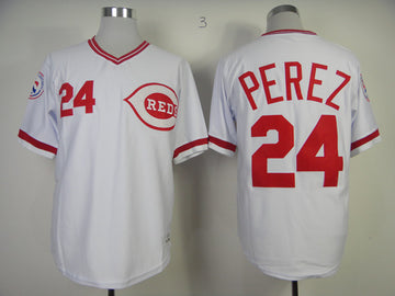 Perez Cincinnati Reds white jersey