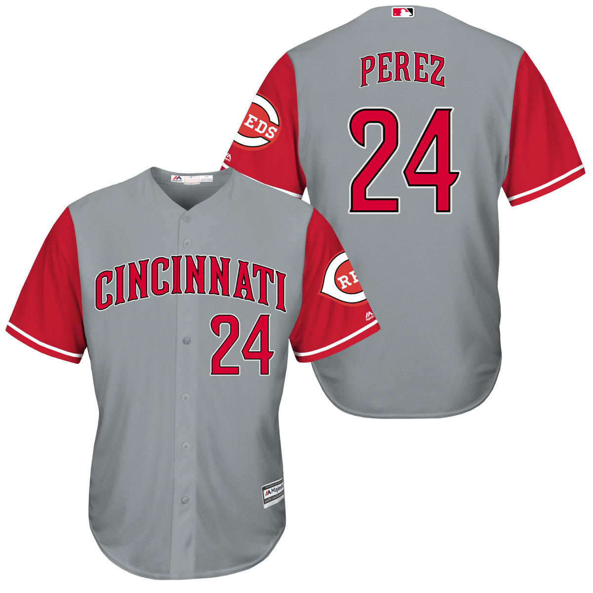 Tony Perez Cincinnati Reds grey jersey