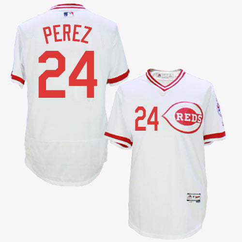 Tony Perez Cincinnati Reds white Cooperstown jersey