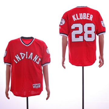 Corey Kluber Cincinnati Reds red Throwback jersey