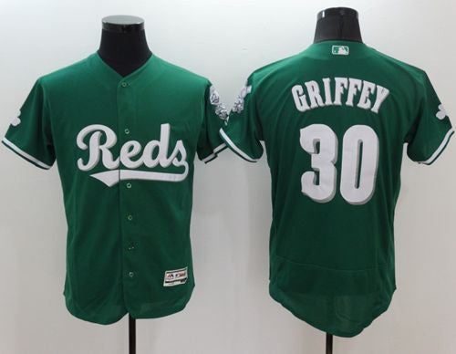 Ken Griffey Cincinnati Reds green Authentic jersey