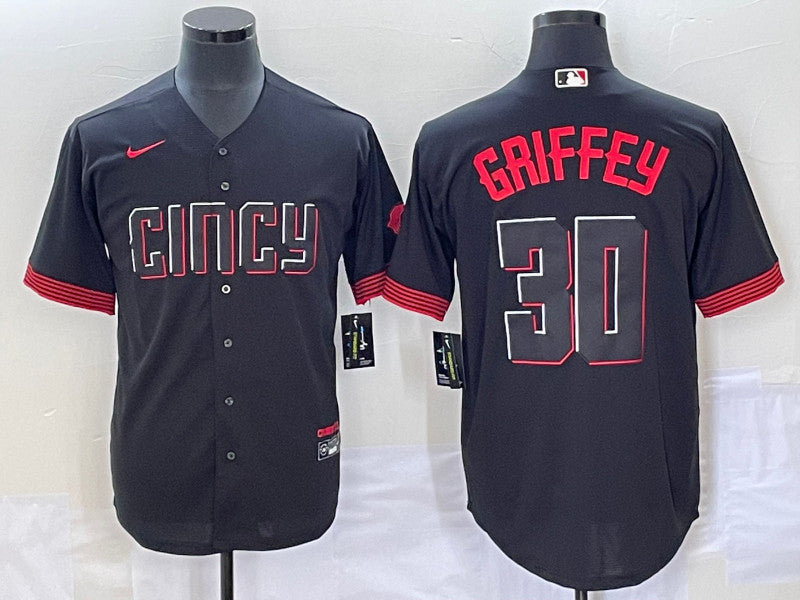 Ken Griffey Jr Cincinnati Reds black City Connect jersey