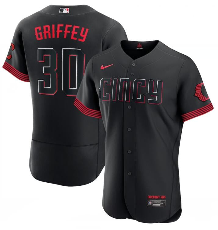 Ken Griffey Jr Cincinnati Reds black City Connect jersey