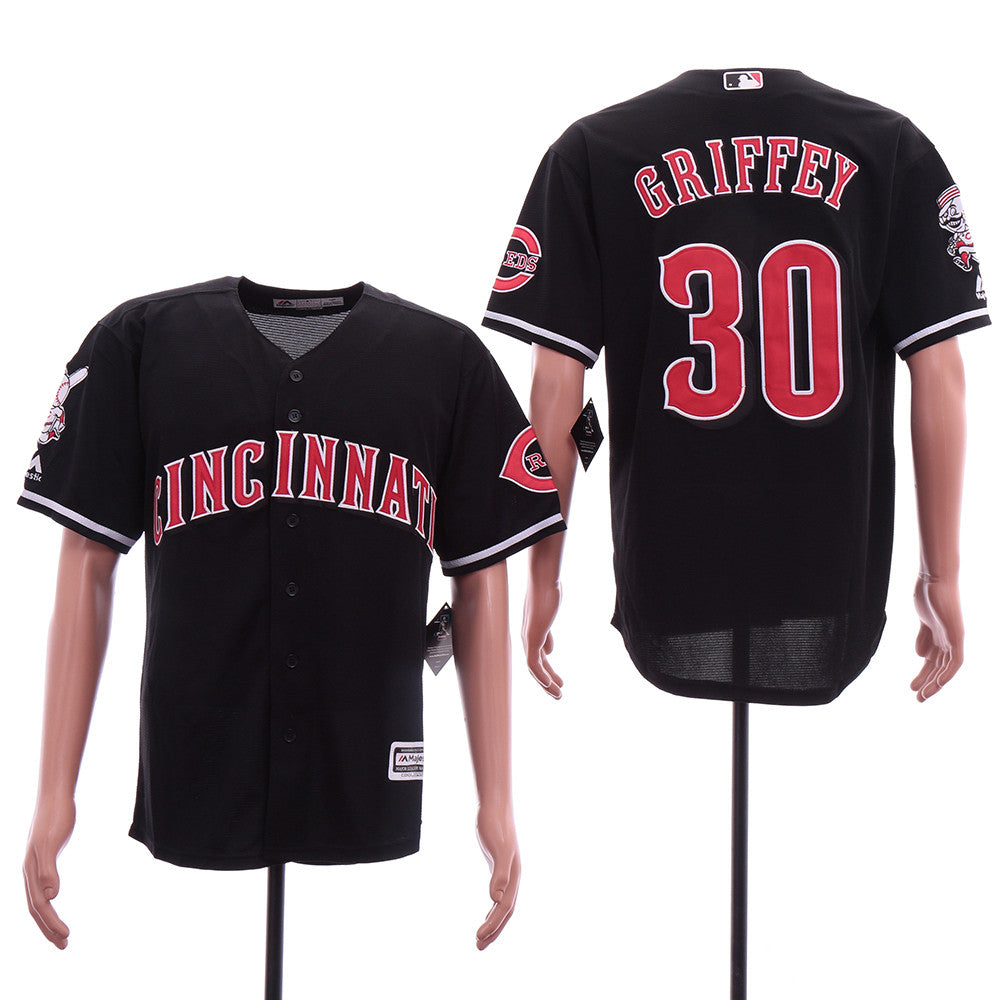 Ken Griffey Jr Cincinnati Reds black jersey