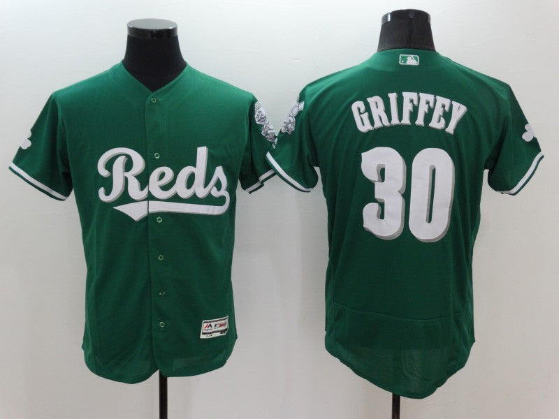 Ken Griffey Jr Cincinnati Reds green jersey