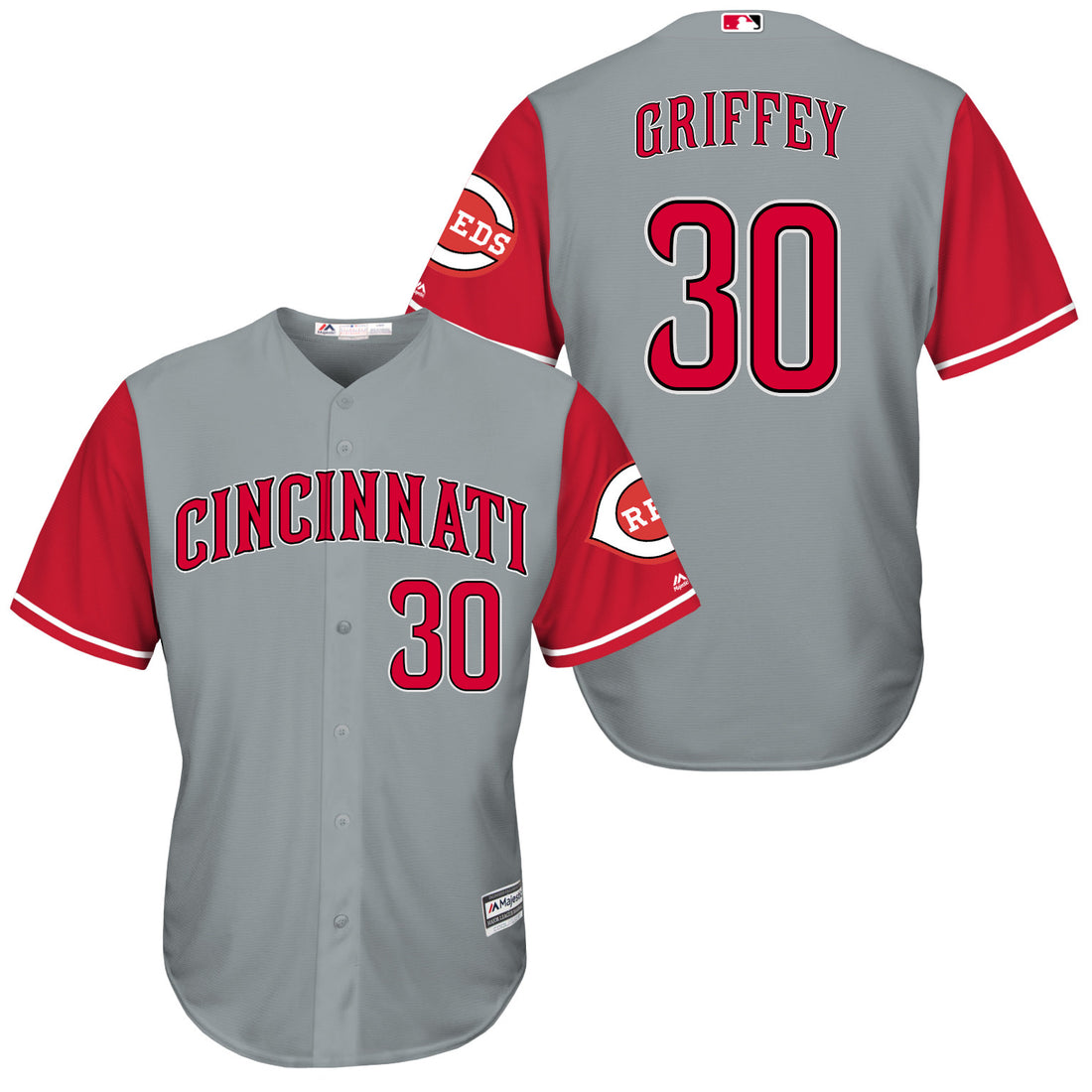 Ken Griffey Jr Cincinnati Reds grey jersey