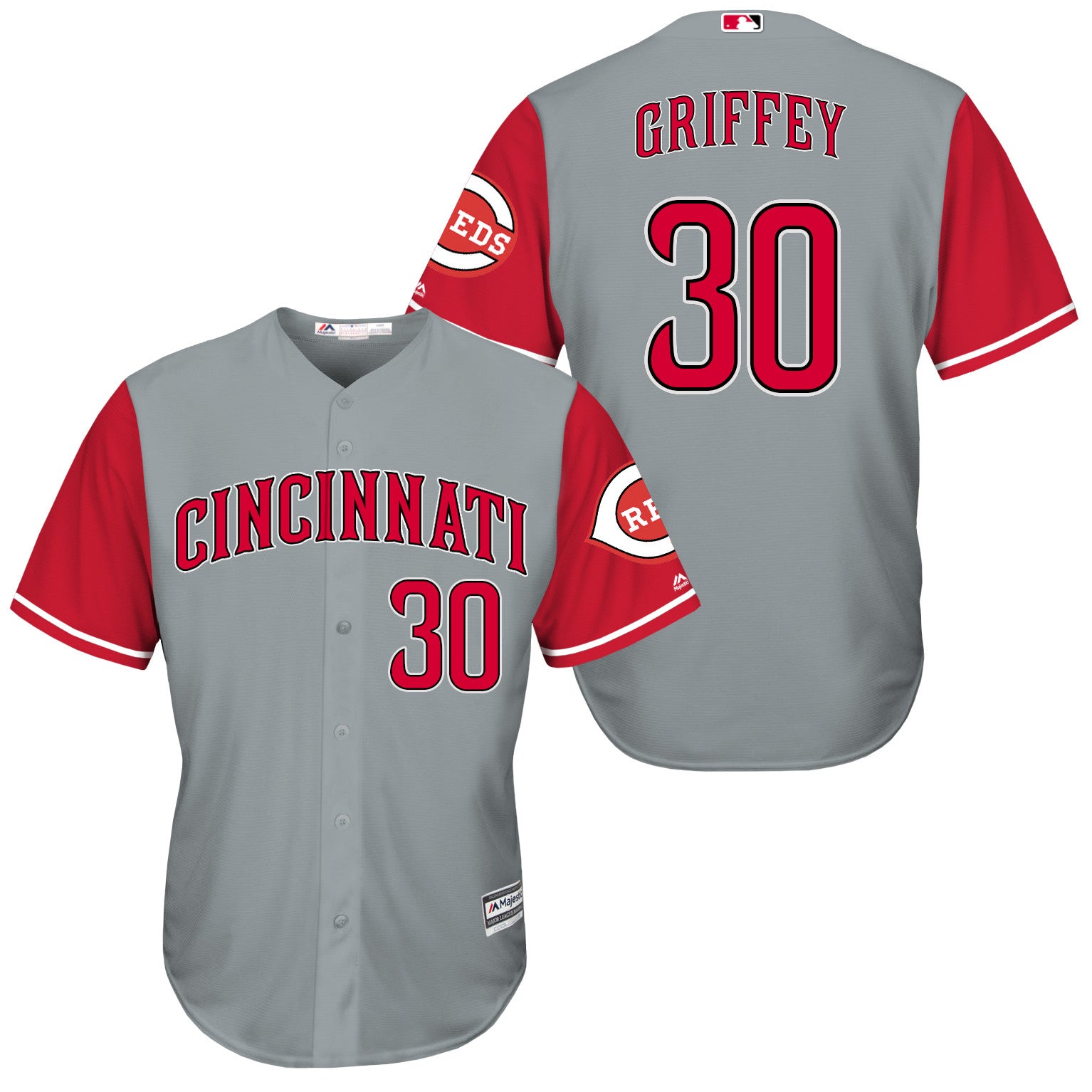 Ken Griffey Jr Cincinnati Reds grey jersey