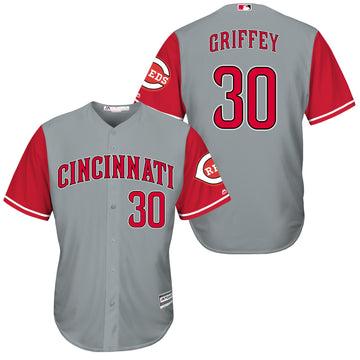 Ken Griffey Jr Cincinnati Reds grey jersey