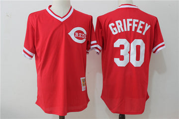 Ken Griffey Jr Cincinnati Reds red Cooperstown jersey