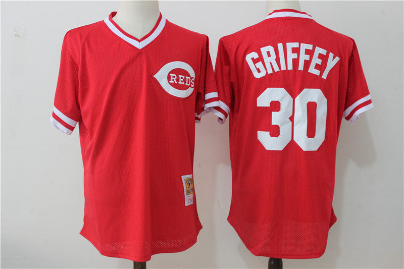 Ken Griffey Jr Cincinnati Reds red Cooperstown jersey