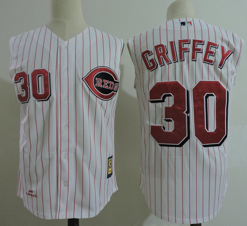Ken Griffey Jr Cincinnati Reds white Cooperstown jersey