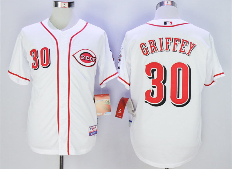 Ken Griffey Cincinnati Reds white jersey
