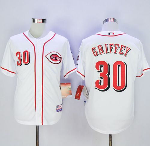 Ken Griffey Cincinnati Reds white jersey