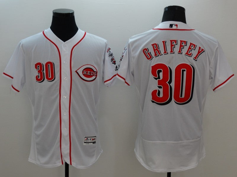 Ken Griffey Cincinnati Reds white jersey