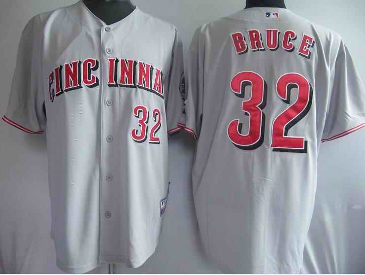Bruce Cincinnati Reds grey jersey