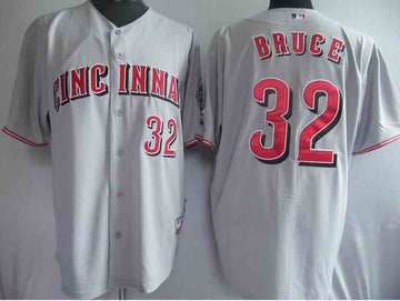 Bruce Cincinnati Reds grey jersey