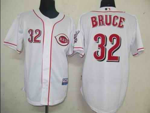 Bruce Cincinnati Reds white jersey