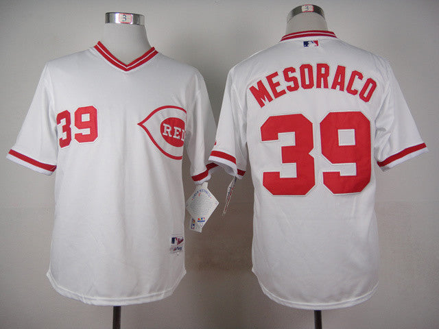 Mesoraco Cincinnati Reds white Throwback jersey