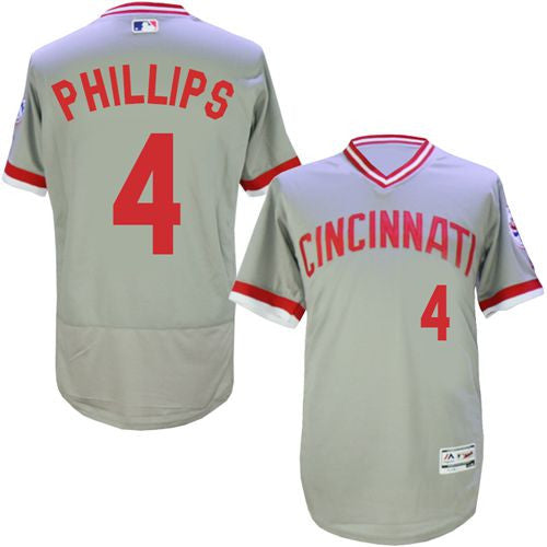 Brandon Phillips Cincinnati Reds gray Cooperstown jersey