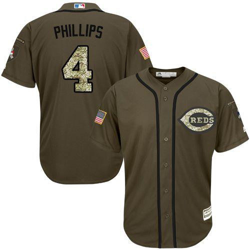 Brandon Phillips Cincinnati Reds green Salute To Service jersey