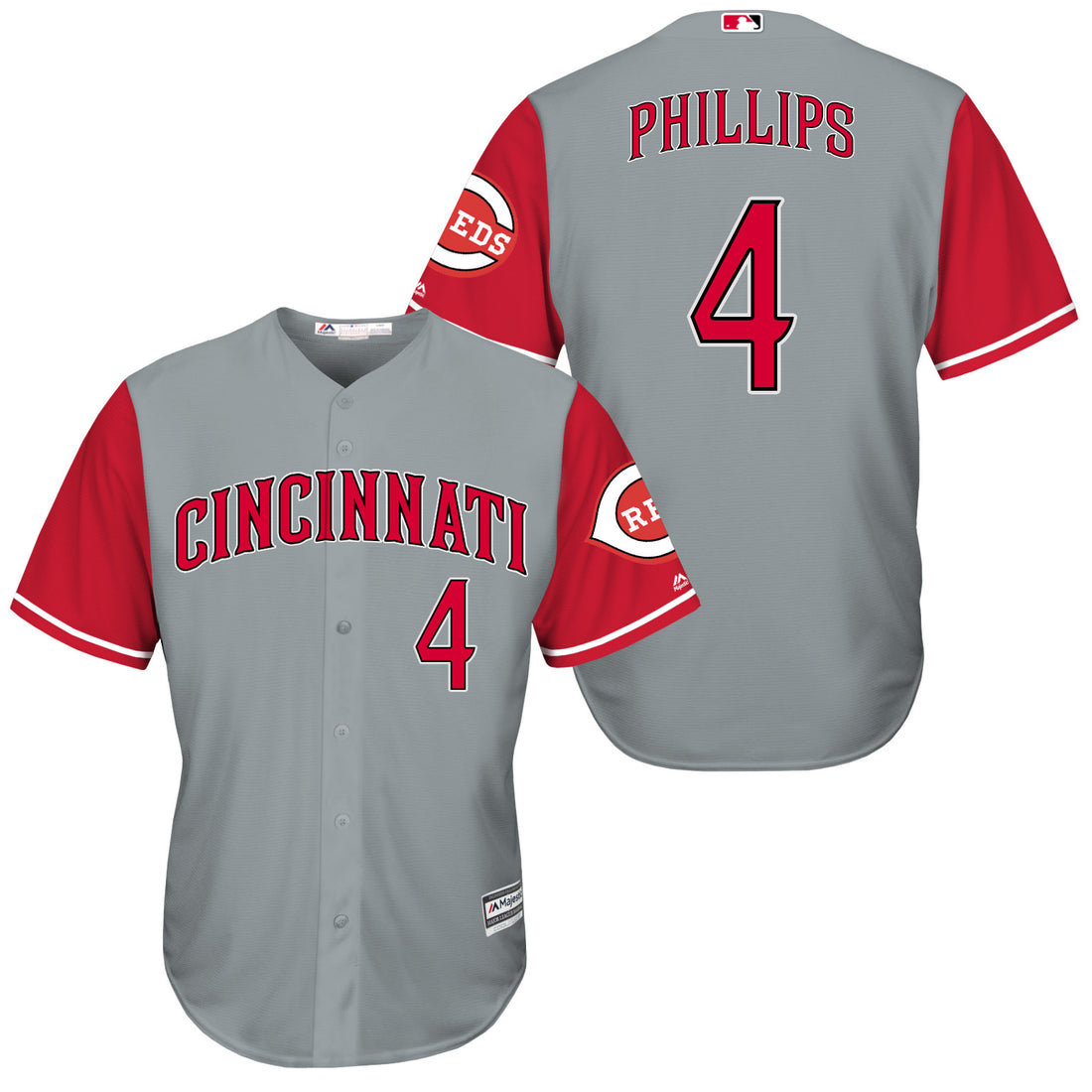 Brandon Phillips Cincinnati Reds grey jersey