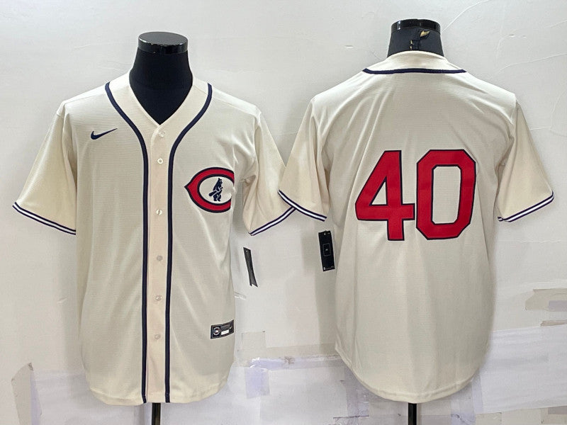 Nick Lodolo Cincinnati Reds cream jersey