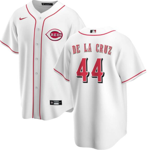De La Cruz Cincinnati Reds white jersey