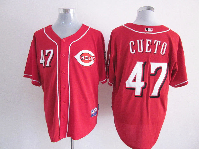 Cueto Cincinnati Reds red jersey