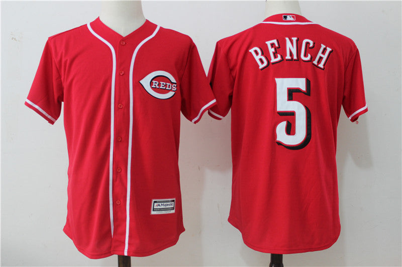 Johnny Bench Cincinnati Reds red jersey