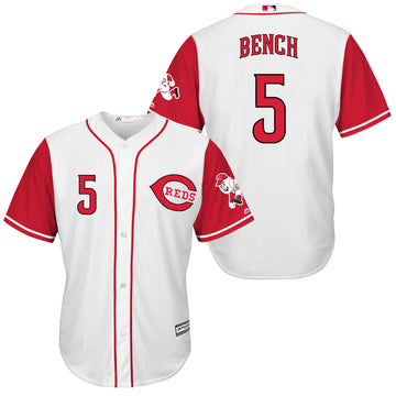 Johnny Bench Cincinnati Reds white jersey